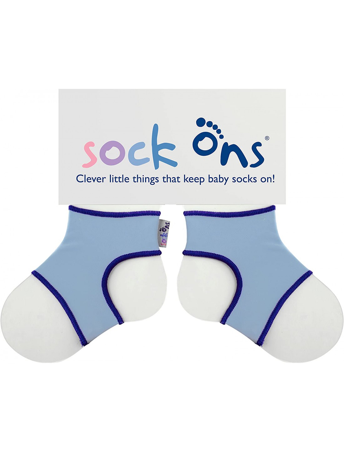 Sock ons Azul celeste (Sujeta calcetines) 0-6 meses. Dribbleons
