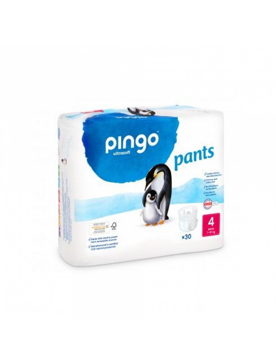 Pañales ecológicos - Braga (pants) Pingo T.4 (30 unidades)
